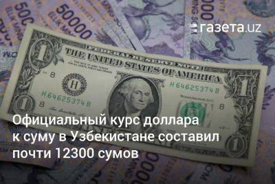 Официальный курс доллара к суму в Узбекистане составил почти 12300 сумов