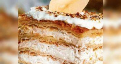 Торт «Наполеон» с сыром и грушами: изысканная холодная закуска для зимних праздников