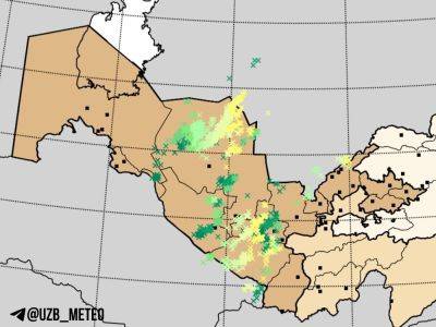 В Узбекистане накануне было зафиксировано свыше 1500 молний