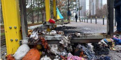 В Днепре сгорел «народный мемориал» в память жертв ракетной атаки по многоэтажке