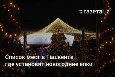 Список мест в Ташкенте, где установят новогодние ёлки