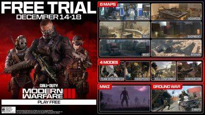 Activision подтвердила бесплатный мультиплеер Call of Duty: Modern Warfare III 14-18 декабря