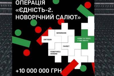 Favbet долучився до Операції "Єдність-2. Новорічний салют" і вніс 10 млн грн на закупівлю FPV-дронів