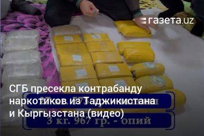СГБ пресекла контрабанду наркотиков из Таджикистана и Кыргызстана (видео)