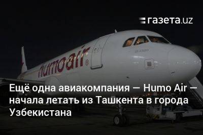 Ещё одна авиакомпания — Humo Air — начала летать из Ташкента в города Узбекистана