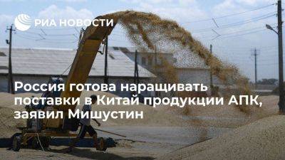 Мишустин: Россия готова наращивать поставки товаров аграрного сектора в Китай