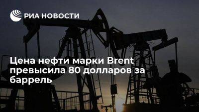 Цена нефти марки Brent впервые с 1 декабря превысила 80 долларов за баррель