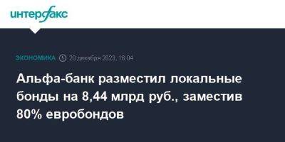 Альфа-банк разместил локальные бонды на 8,44 млрд руб., заместив 80% евробондов - smartmoney.one - Москва - Россия