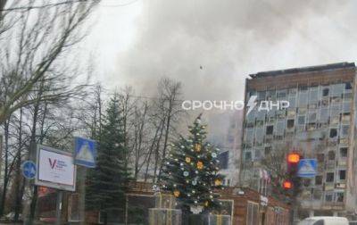 В Донецке пожар в университете, где базируются оккупанты - СМИ