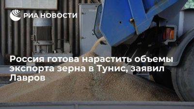 Лавров: Россия готова к увеличению объема экспорта зерна в Тунис