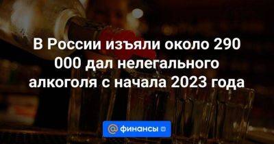 В России изъяли около 290 000 дал нелегального алкоголя с начала 2023 года