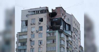 Ночной удар врага по Киеву: как выглядит поврежденная многоэтажка в Соломенском районе