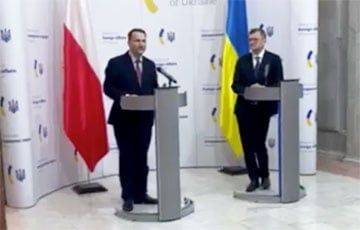 Глава МИД Польши под звуки сирены объяснял цель визита в Киев