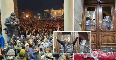 Протесты в Белграде – фото и видео – оппозиция обвиняет власти в фальсификациях – выборы в Сербии