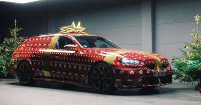 Новый BMW M5 2024 рассекретили в рождественском поздравлении (видео)