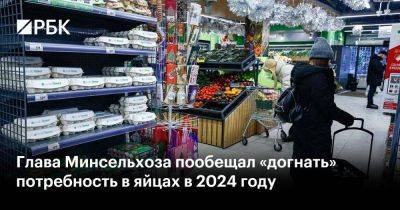 Глава Минсельхоза пообещал «догнать» потребность в яйцах в 2024 году