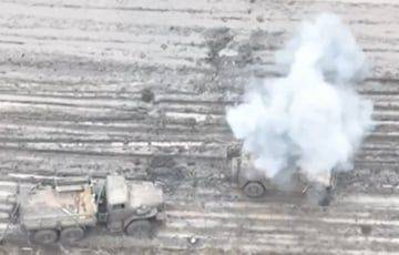 FPV-дроны «Дикие Шершни» поразили две российские цели, застрявшие в грязи
