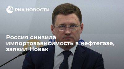 Новак: Россия за несколько лет снизила импортозависимость в нефтегазе до 35%