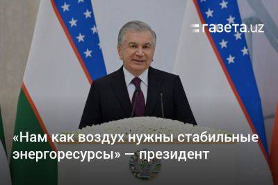 «Нам как воздух нужны стабильные энергоресурсы» — президент Узбекистана