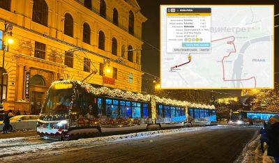 Где сейчас находятся рождественские трамваи Праги покажет онлайн-карта