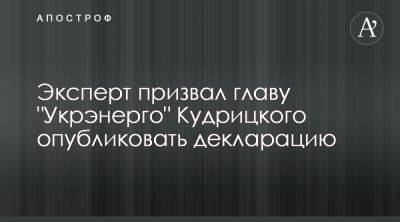 Руководитель Укрэнерго должен открыть декларацию по примеру нардепов