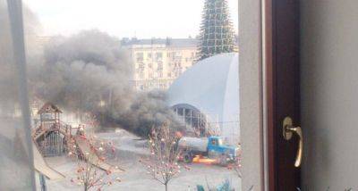 В Белгороде пожар после взрывов - фото и видео