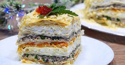 На праздничный стол: рецепт закусочного торта со шпротами - focus.ua - Украина