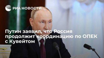 Путин назвал приоритетным инвестиционное сотрудничество России с Кувейтом