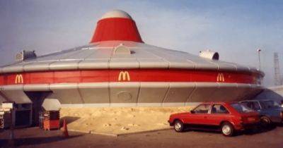 McDonald's в форме НЛО: в сети появились редкие кадры когда-то культового заведения (видео)