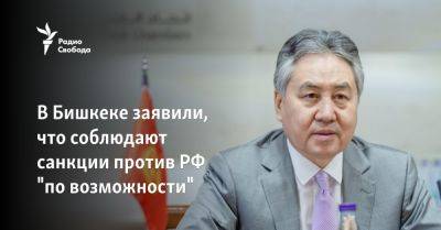 В Бишкеке заявили, что соблюдают санкции против РФ "по возможности"