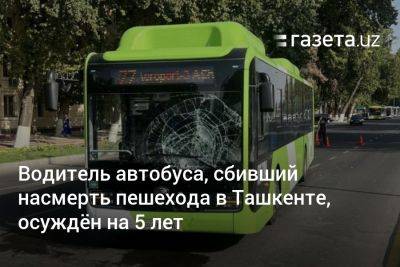 Водитель автобуса, сбивший насмерть пешехода в Ташкенте, осуждён на 5 лет