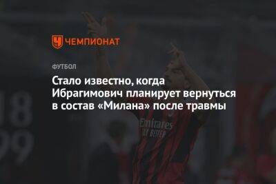 Стало известно, когда Ибрагимович планирует вернуться в состав «Милана» после травмы
