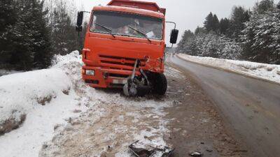 В Ивановской области «Рено» на встречной полосе столкнулся с КамАЗом, погиб пожилой водитель
