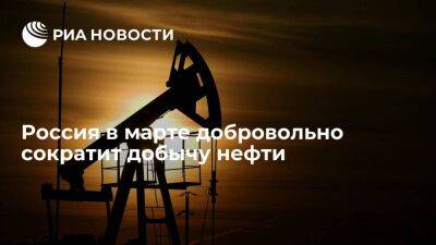 Новак: Россия в марте добровольно сократит добычу нефти на 500 тысяч баррелей в сутки