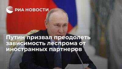 Путин призвал преодолеть зависимость лесопромышленной отрасли от иностранных партнеров