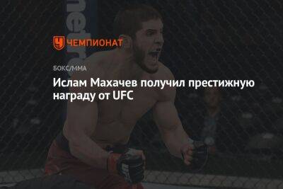 Ислам Махачев получил престижную награду от UFC