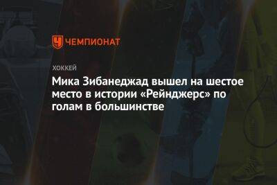 Мика Зибанеджад вышел на шестое место в истории «Рейнджерс» по голам в большинстве