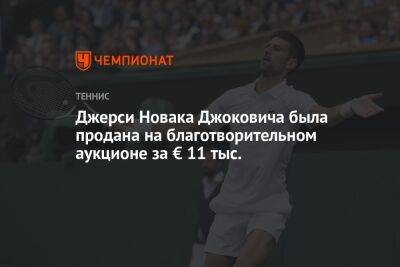 Джерси Новака Джоковича была продана на благотворительном аукционе за € 11 тыс.