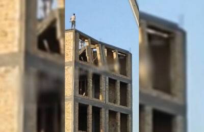 В Андижане обрушились перекрытия двух верхних этажей в строящейся новостройке. Видео