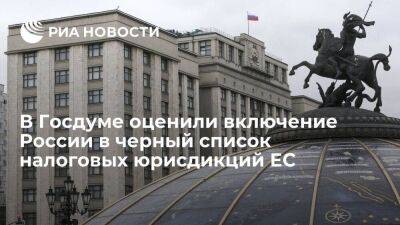 Депутат Дмитриева сочла включение России в черный список налоговых юрисдикций ЕС странным