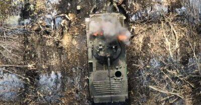 ВСУ показали, как дрон уничтожает технику оккупантов в Донецкой области (видео)