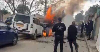 Водитель погиб: в израильском городе Лод взорвался заминированный автомобиль (видео)