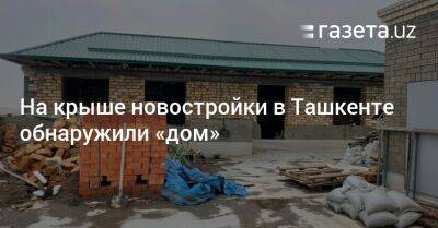 На крыше новостройки в Ташкенте обнаружили «дом»