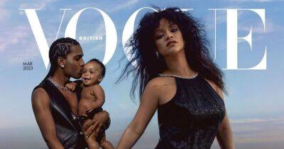 Рианна и A$AP Rocky появились вместе с девятимесячным малышом на обложке Vogue