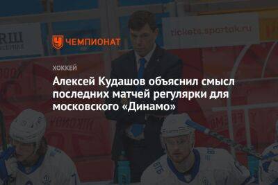 Алексей Кудашов объяснил смысл последних матчей регулярки для московского «Динамо»