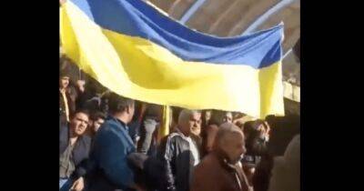 Болельщики в Иране развернули флаг Украины во время матча с питерским "Зенитом" (видео)