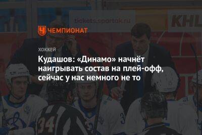 Кудашов: «Динамо» начнёт наигрывать состав на плей-офф, сейчас у нас немного не то