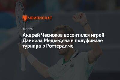 Андрей Чесноков восхитился игрой Даниила Медведева в полуфинале турнира в Роттердаме