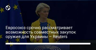 Евросоюз срочно рассматривает возможность совместных закупок оружия для Украины – Reuters