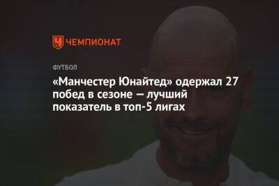 «Манчестер Юнайтед» одержал 27 побед в сезоне — лучший показатель в топ-5 лигах